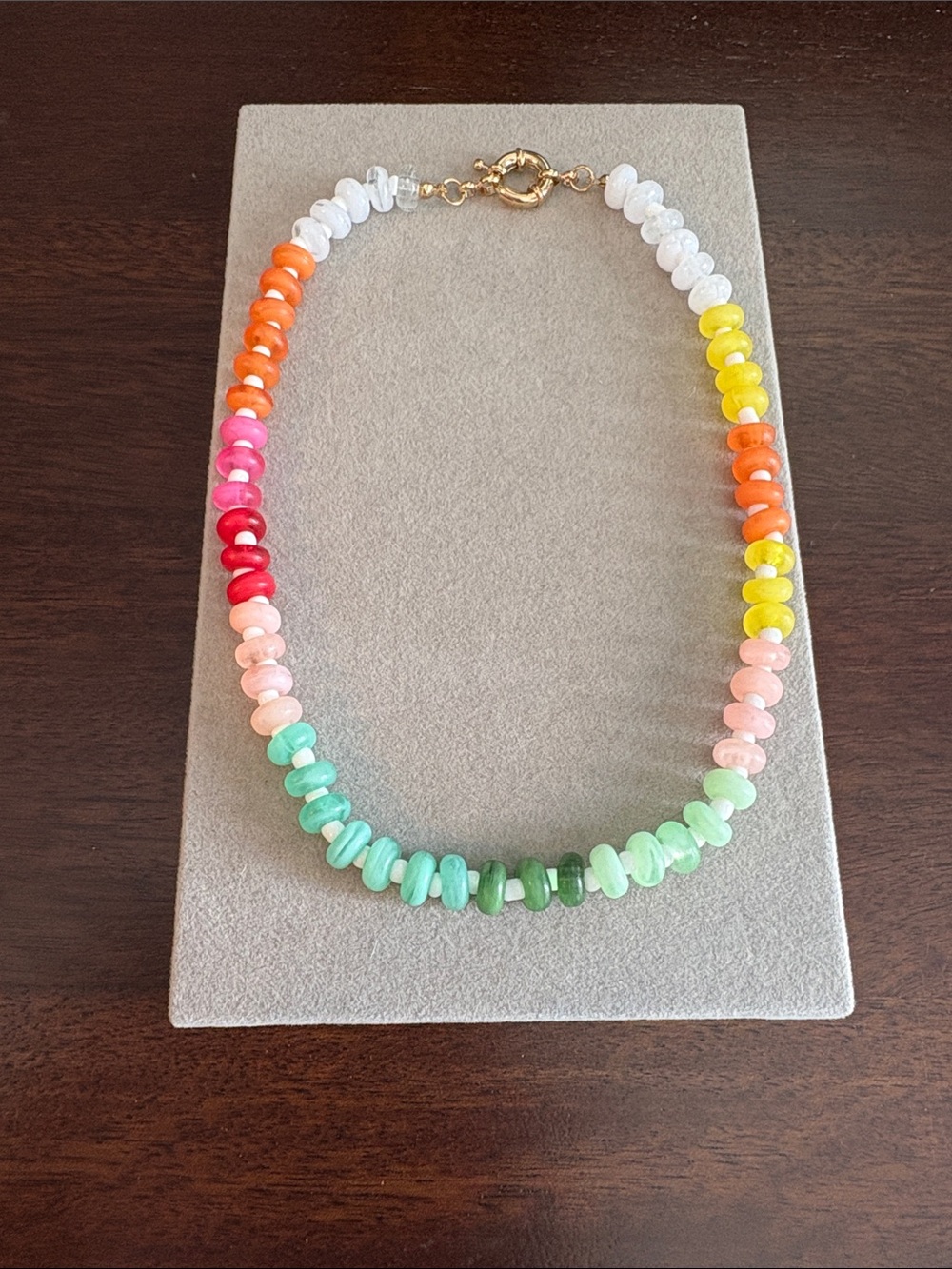 Colorful Multicolor Beaded Necklace - Women Jewelry - Picture 6 of 16
